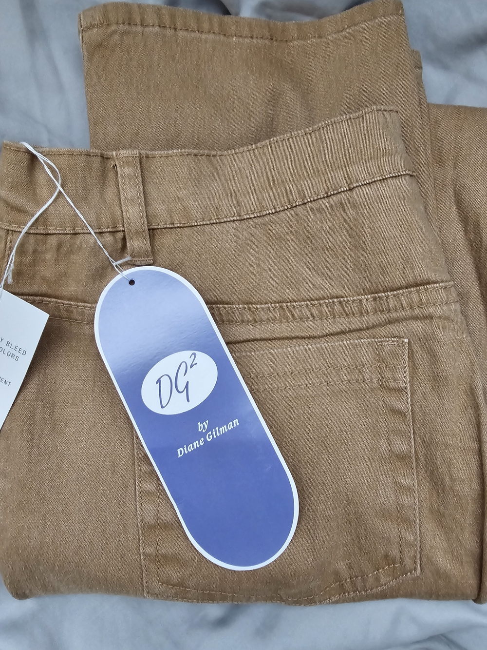 Diane Gilman Tan Chino Pants - Classic Straight Fit - Picture 3 of 6